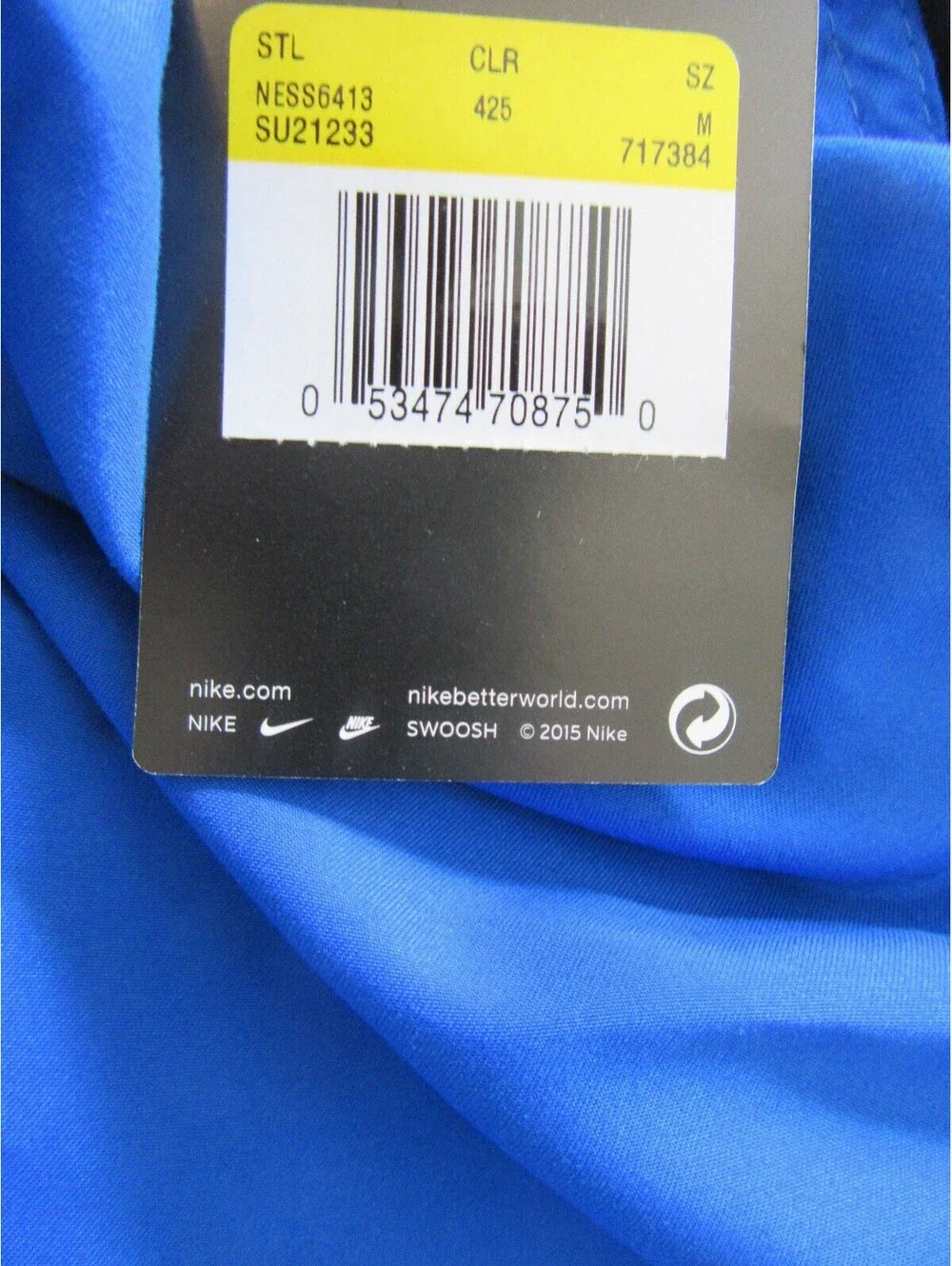 Nike Mens Volley Swim Trunks Blue Black and White NESS6413 Sze M Medium NWT